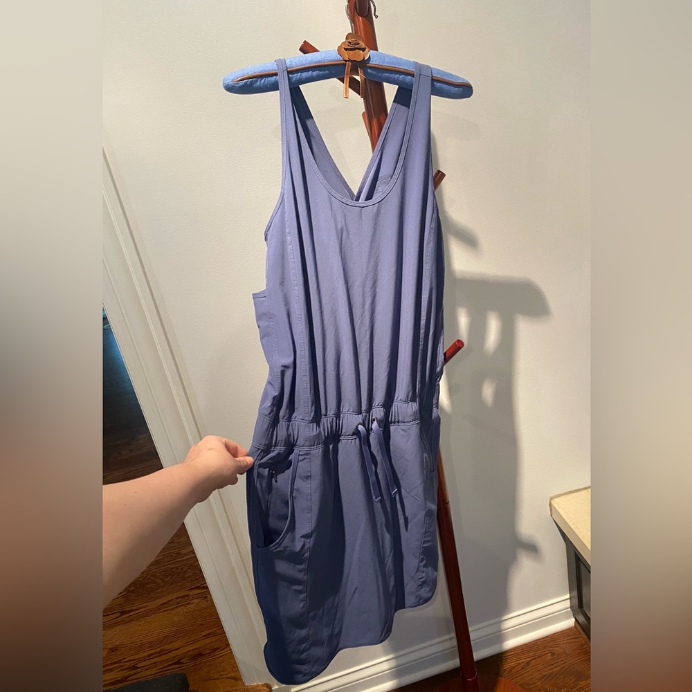 Patagonia Lavender-Blue Tank Top Tie Dress